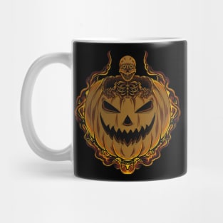 halloween Stickers tshirt design skeleton pumpkin halloween Mug